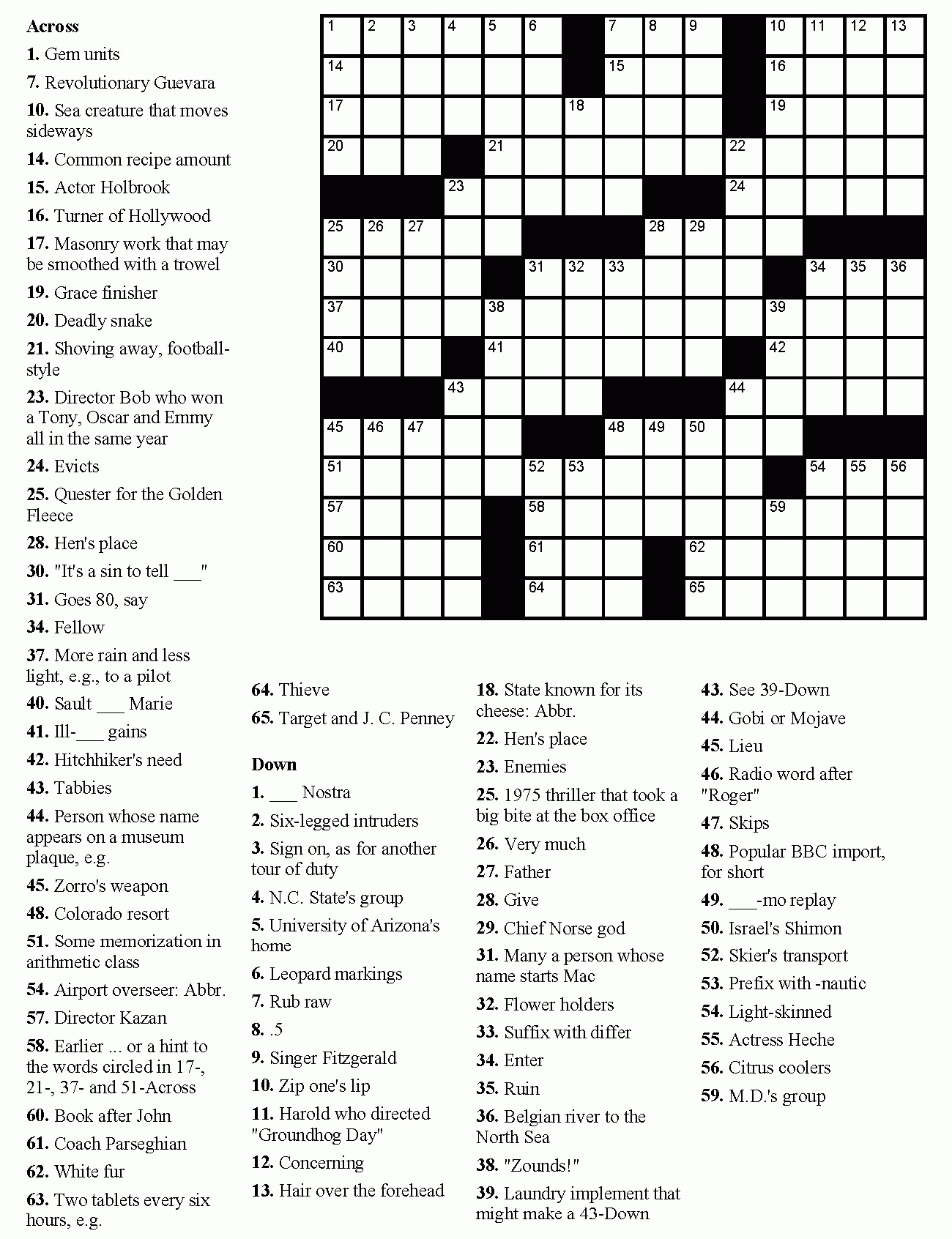 Printable Nea Crossword Puzzle Printable JD