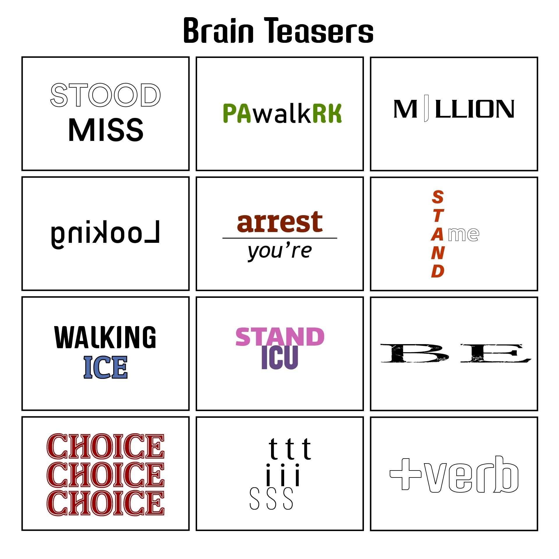 Printable Puzzle Brain Teasers Free Crossword Puzzles Printable