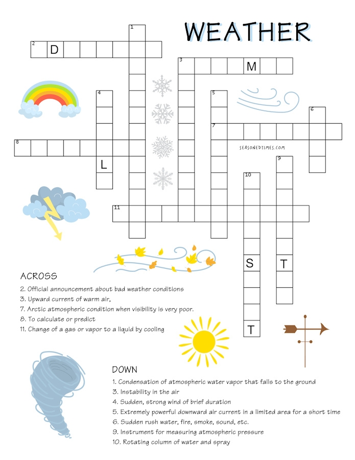 Printable Puzzles For Seniors Seasoned Times Worksheets Library