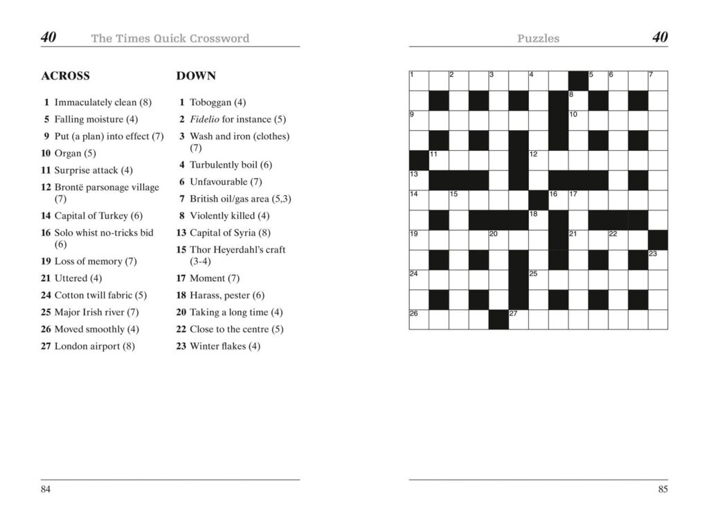 Printable Quick Crossword Free Crossword Puzzles Printable