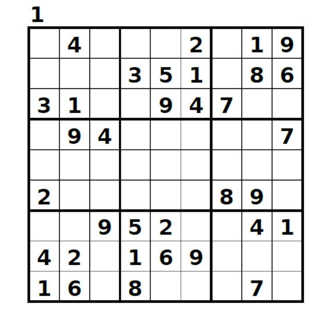 Printable Soduku Puzzles