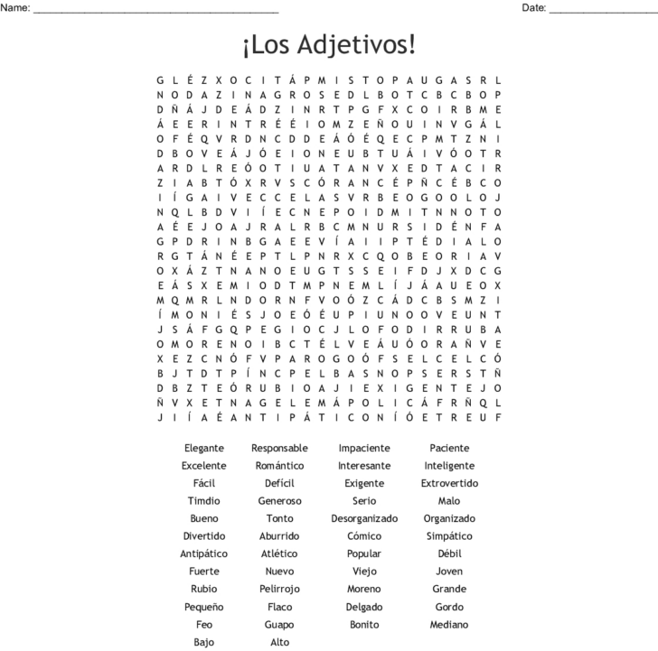 Printable Spanish Word Search Puzzles Word Search Printable Printable 