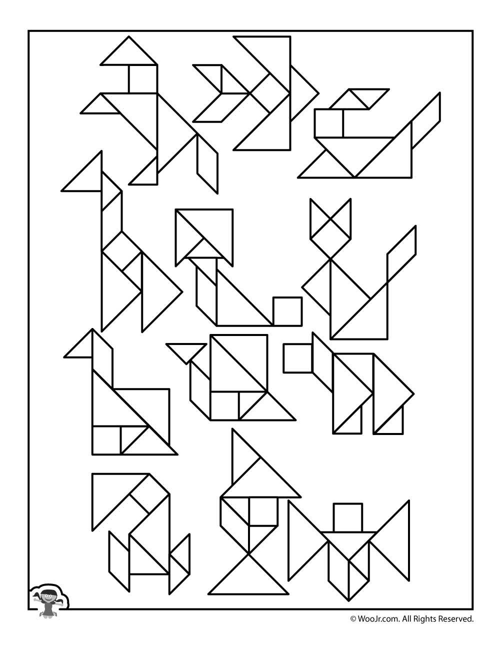 Printable Tangram Puzzles Answer Key Woo Jr Kids Activities 
