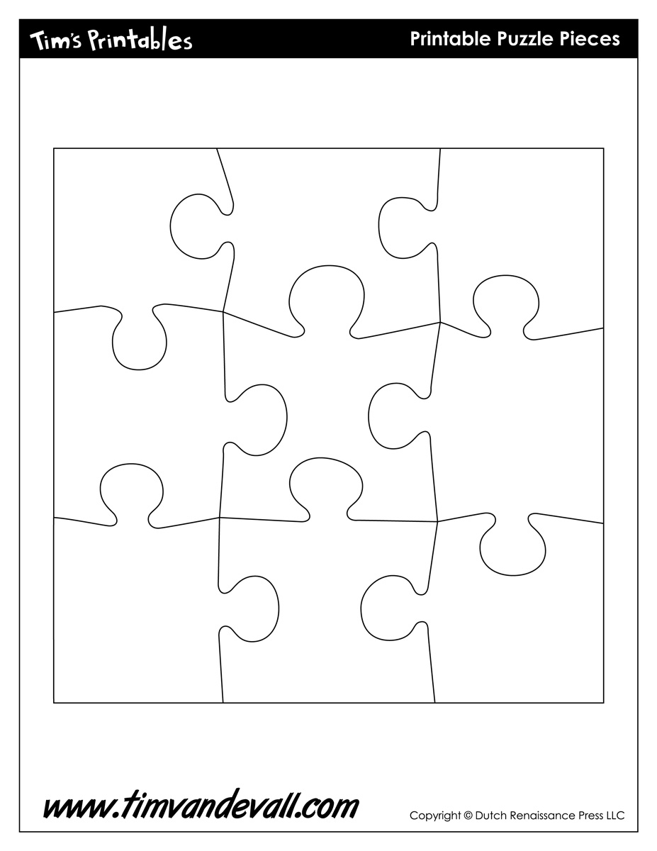 Puzzle Piece Shapes Template Tim 39 s Printables