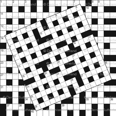 Puzzling Crossword Fabric