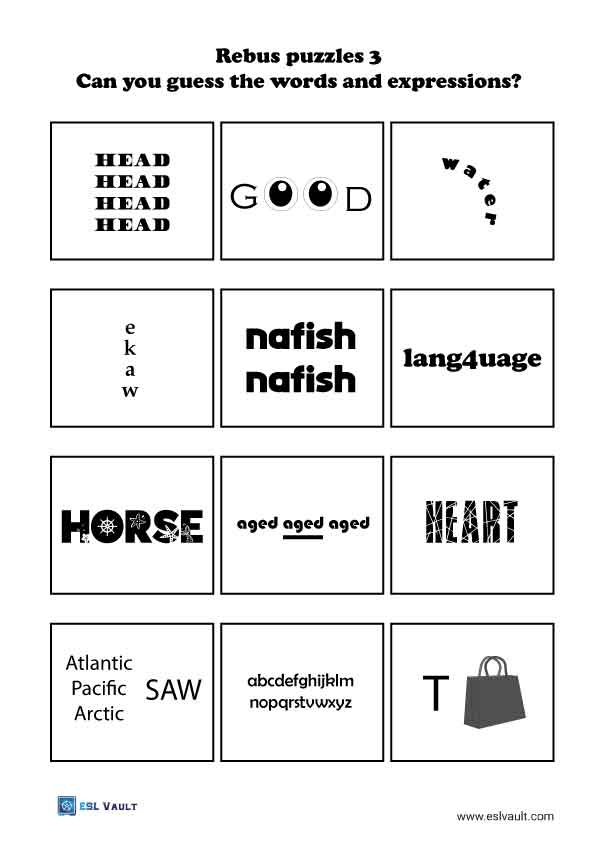 Rebus Printable Puzzles Rebus Printable Puzzles