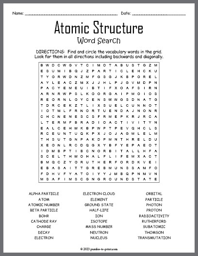 Science Word Search Puzzles