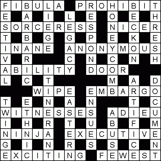 Solution To Quick Crossword Puzzle 1107