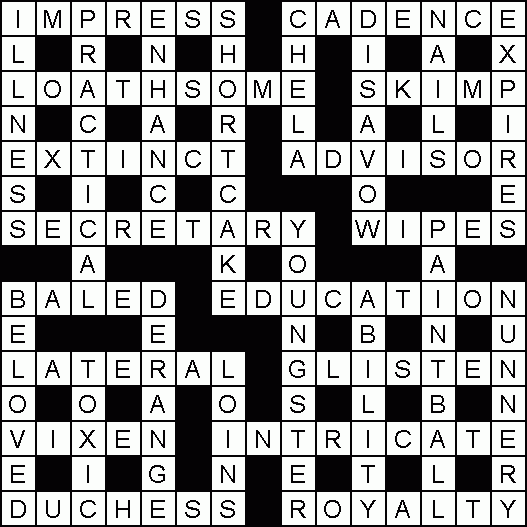 Solution To Quick Crossword Puzzle 1110