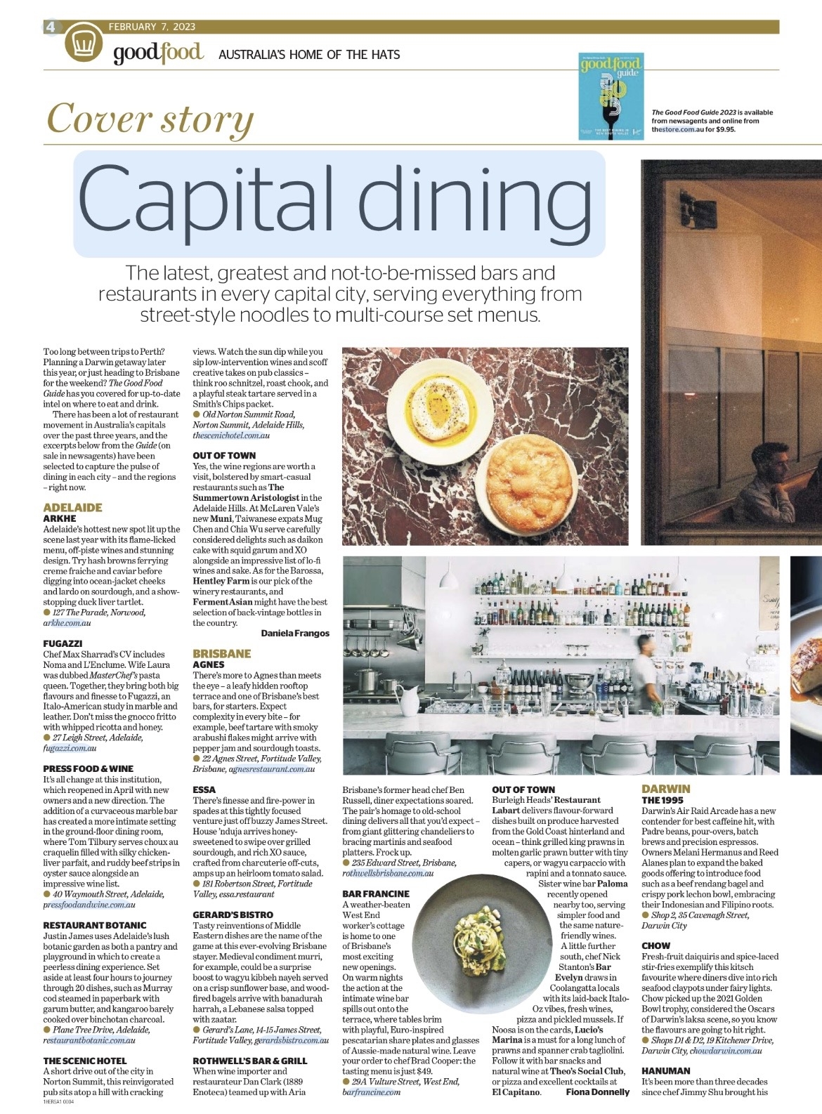 Sydney Morning Herald Good Food Guide 2023 Bangalay Shoalhaven Heads