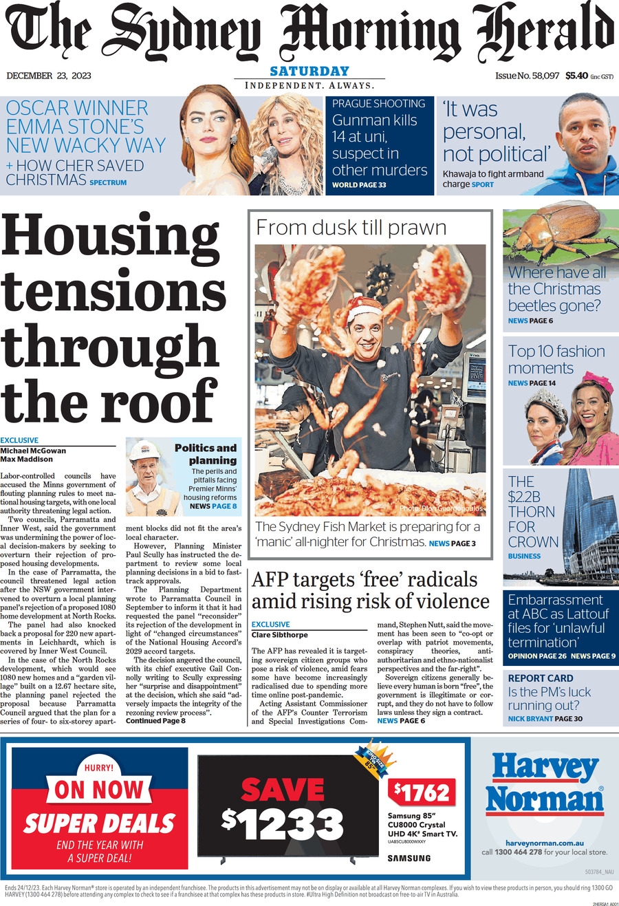 The Sydney Morning Herald Today 39 s Cover Front Pages