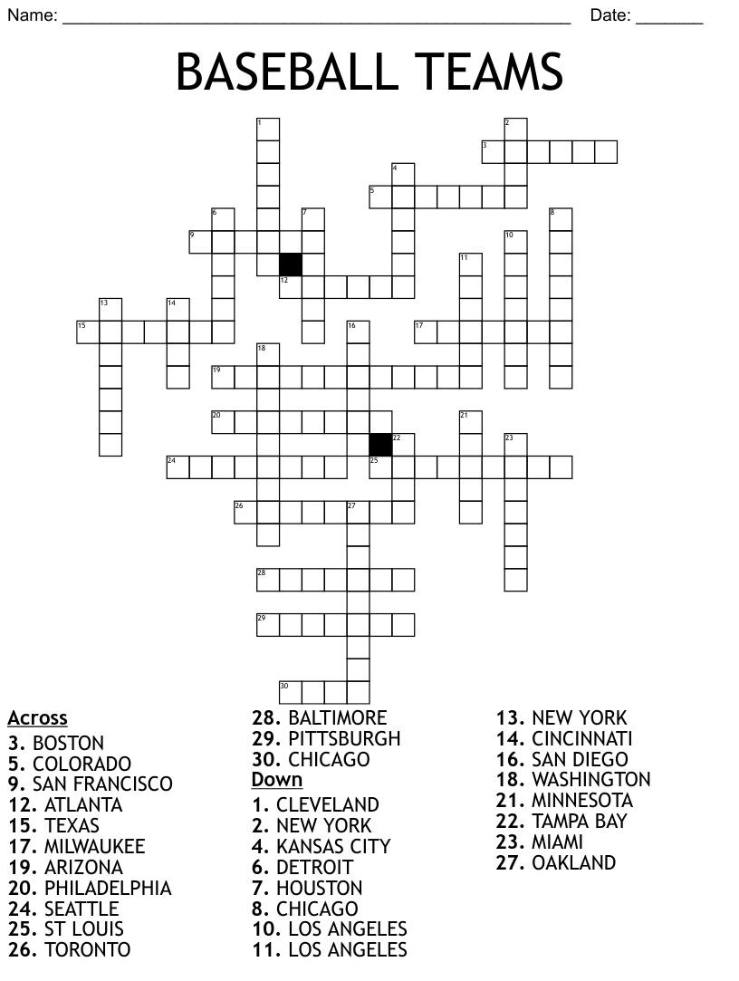 Toronto Sun Printable Crossword James Crossword Puzzles