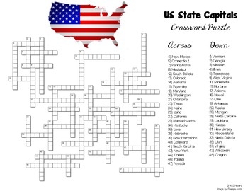 Us States Crossword Puzzle