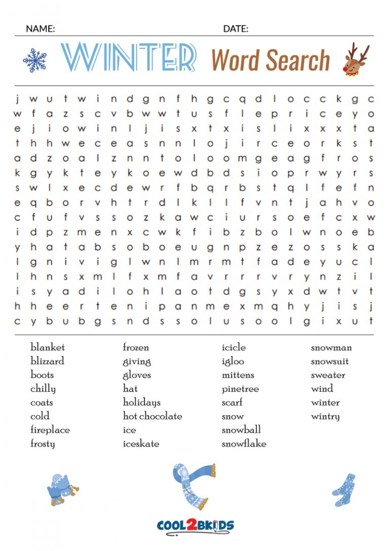 Winter Word Search Printable Hard Word Search Maker