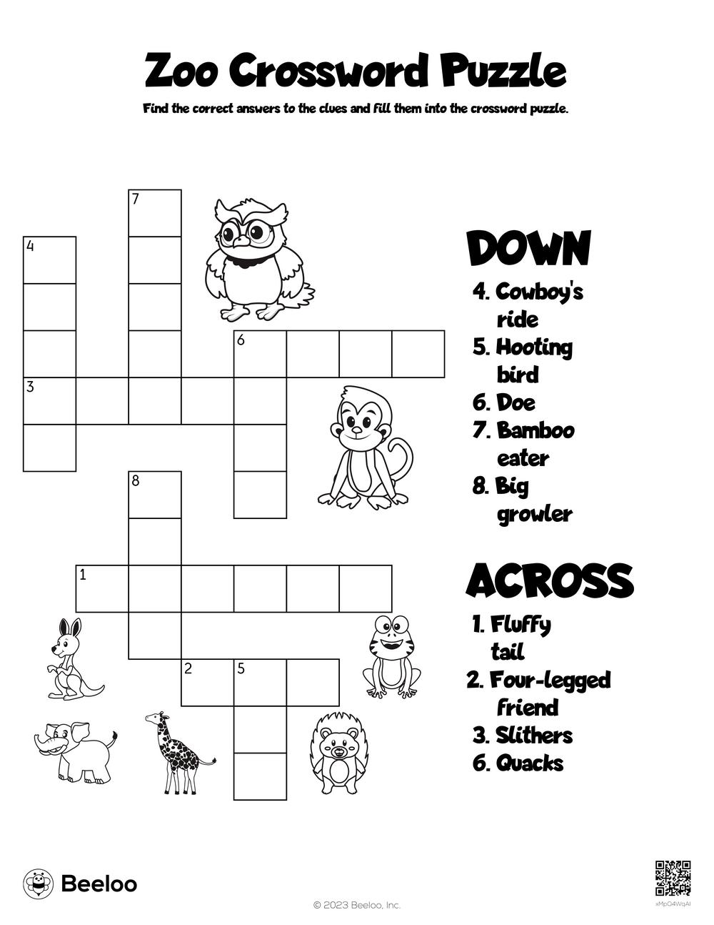 Zoo Crossword Puzzle Beeloo Printable Crafts For Kids xMpQ4WqAl Zoo Crossword Puzzle Beeloo Printable Crafts For Kids xMpQ4WqAl